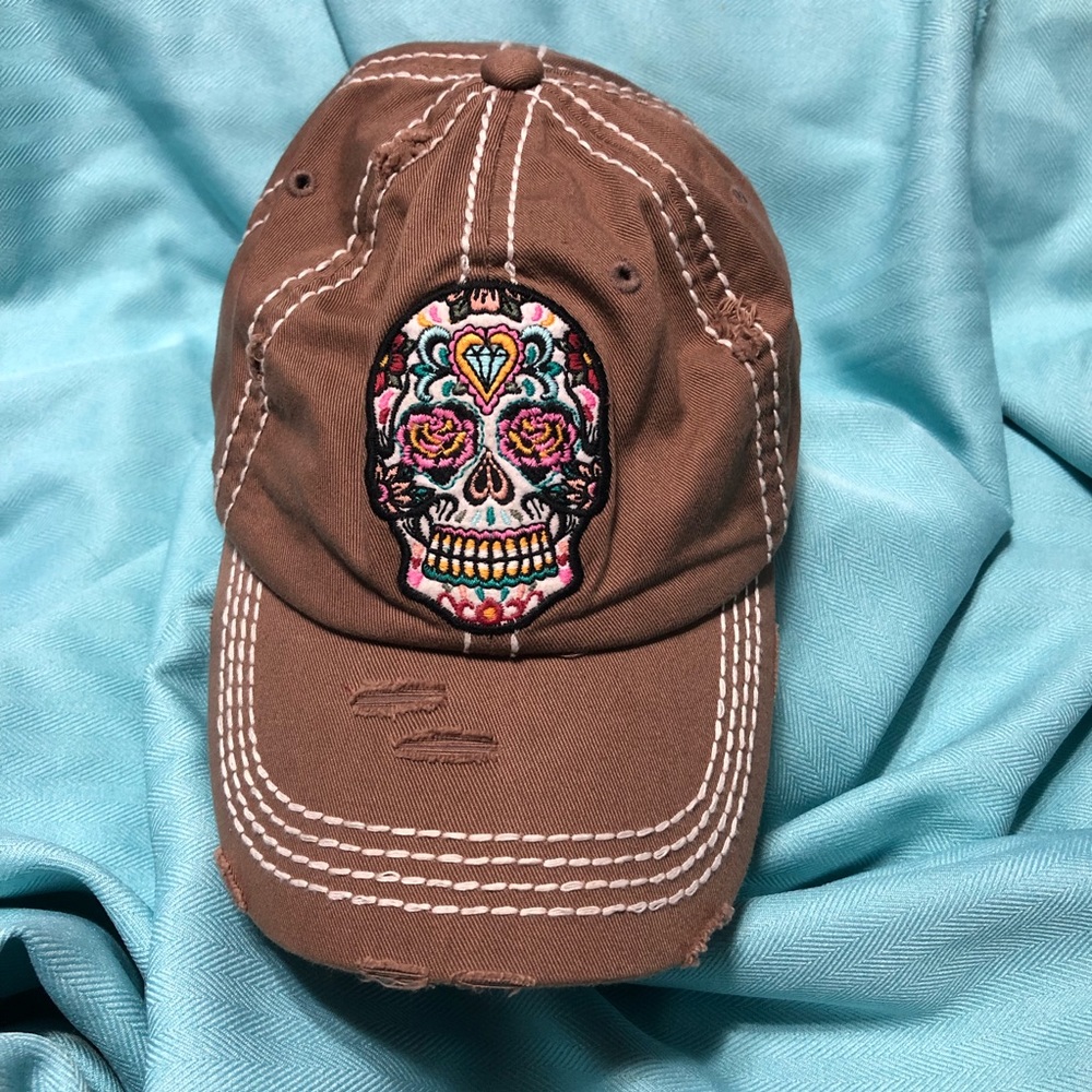 Day of the dead hat Kbethos skull hat adult